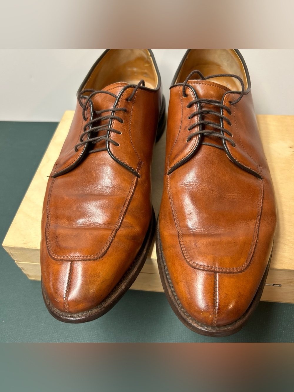 Allen Edmonds Brown Delray Split Toe Dress Shoes 12D USA Made